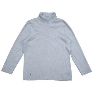 LRL Ralph Lauren Sweater Womens 3X‎ Gray Turtleneck Ribbed Knit Pullover Cotton